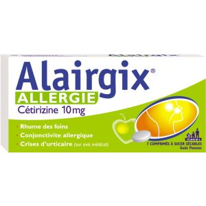 Alairgix Allergie Cetirizine 10 mg Comprimés x7