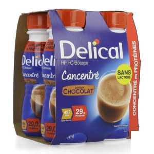 Delical Boisson Concentrée Chocolat 200 ml x4