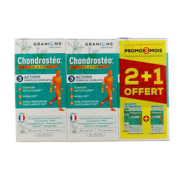 Chondrostéo Articulations 2+1 Offert - Cure de 3 Mois