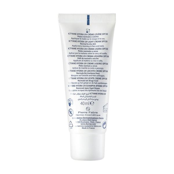 Ictyane hydra - UV Crème légère visage SPF30 40 ml