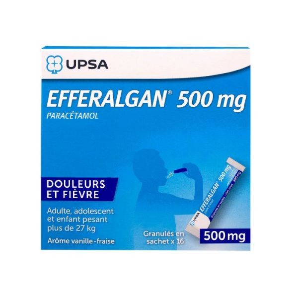 Efferalgan 500mg granulés - 16 sachets