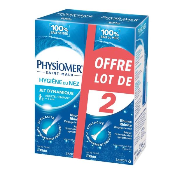 Physiomer Jet Nez Bouché Flacon 135 ml x2