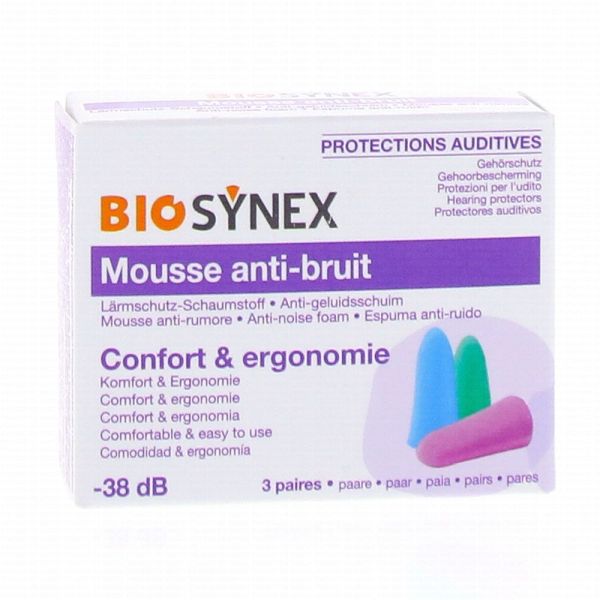 Biosynex Protecteurs Auditifs Mousse x3