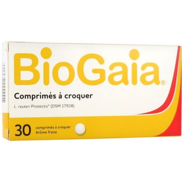 BioGaia Comprimés à Croquer Fraise x30