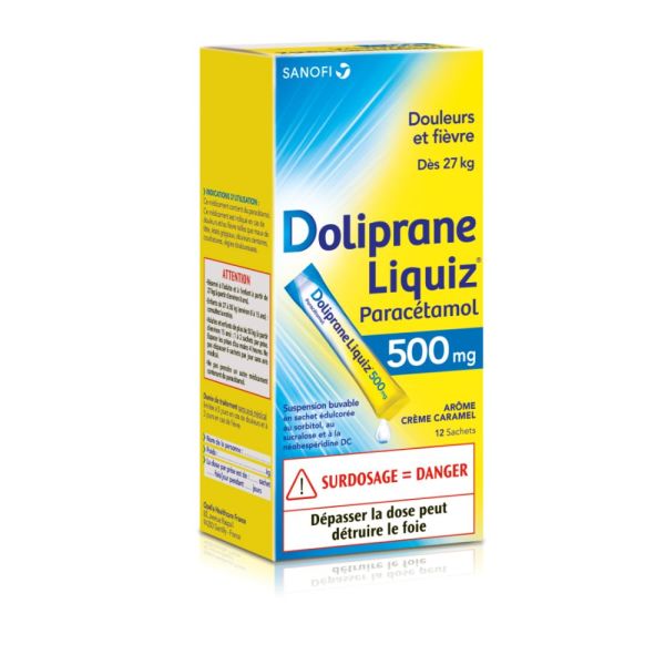 DolipraneLiquiz 500mg - 12 Sachets