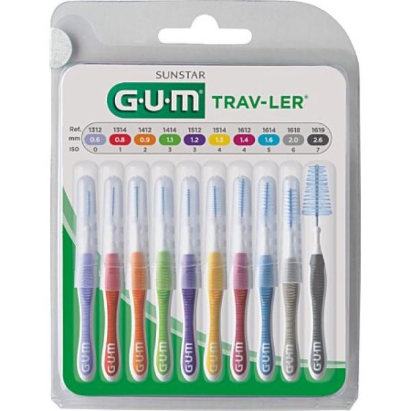 GUM Trav-ler Brossettes Interdentaires Multi-Pack x10