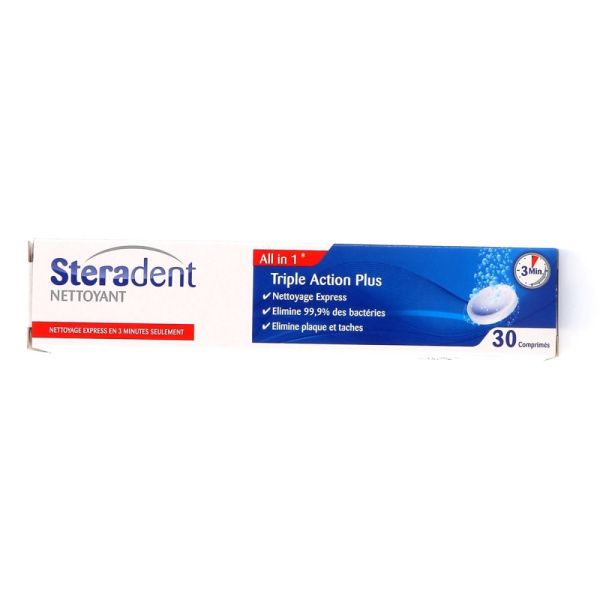 Steradent Nettoyant Appareil Comprimés Tube de 30