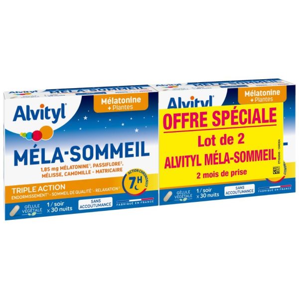 Alvityl Mélato-Sommeil 2 x 30 Comprimés